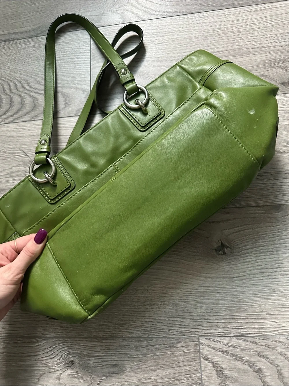 Green Coach Gallery Tote Bag - Picture 8 of 11